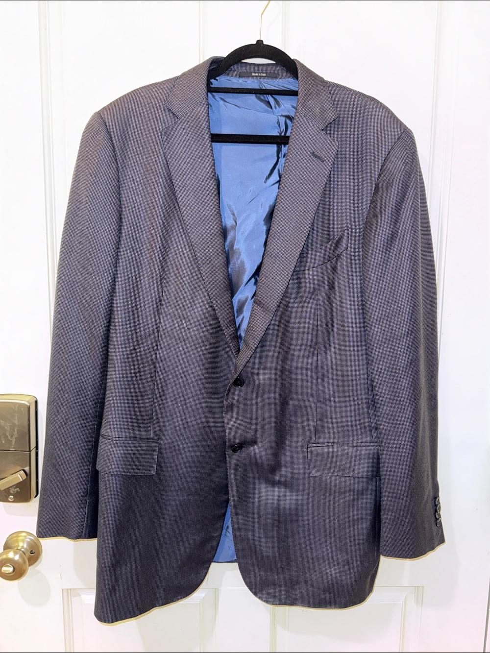 Ermenegildo Zegna pockets Men's Navy Two-Button Blazer